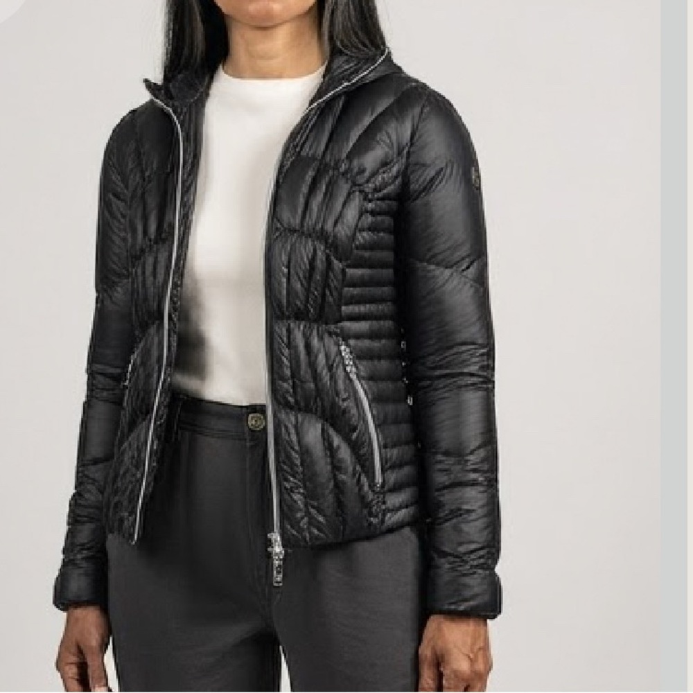 Guess Shiny Black Puffer Jacket size Small